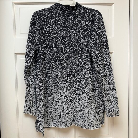 Purejill by J. Jill charcoal grey ombre mock turtleneck tunic sweater M - Picture 2 of 7